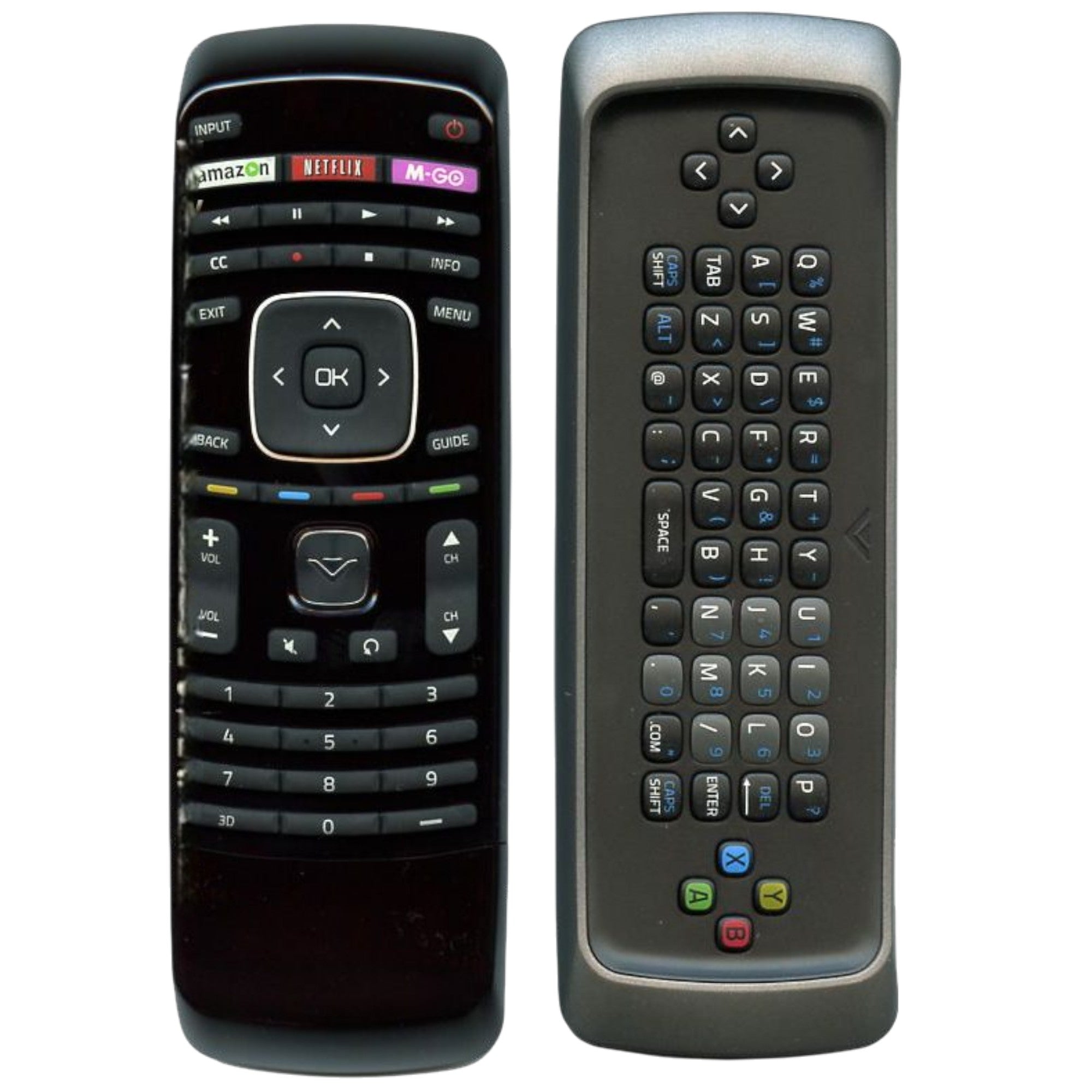 Vizio XRT303 Qwerty Keyboard TV Remote Control - Amazon, Netflix, MGo - 98003061040