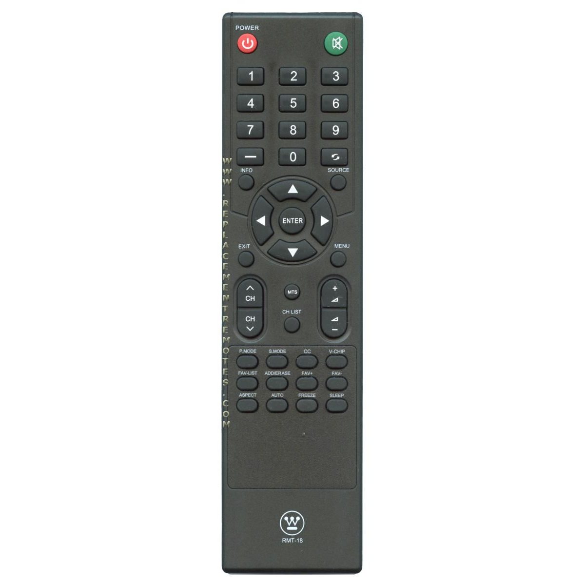 Westinghouse RMT18 TV-Fernbedienung
