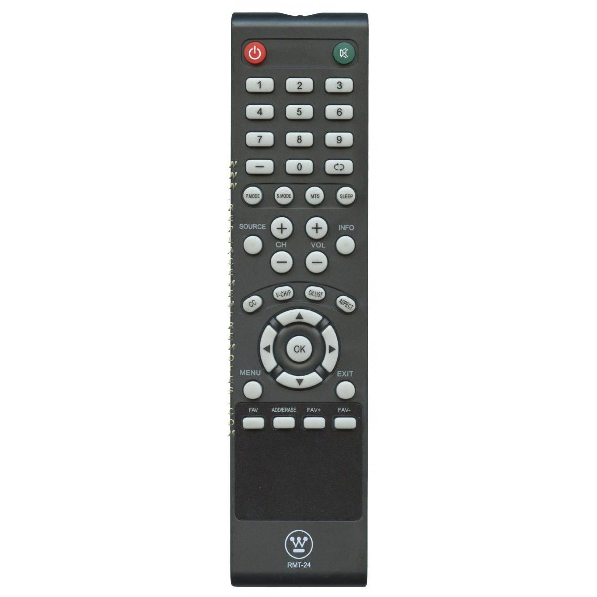 Westinghouse RMT24 Standard TV Remote Control - IR