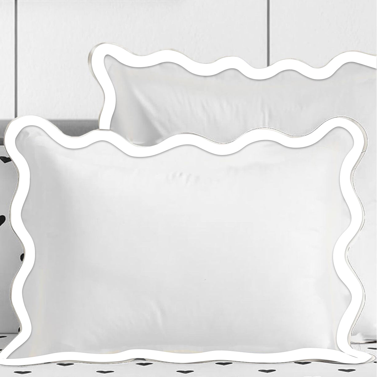 400TC Applique Scalloped Embroidery Cotton Duvet Cover Set