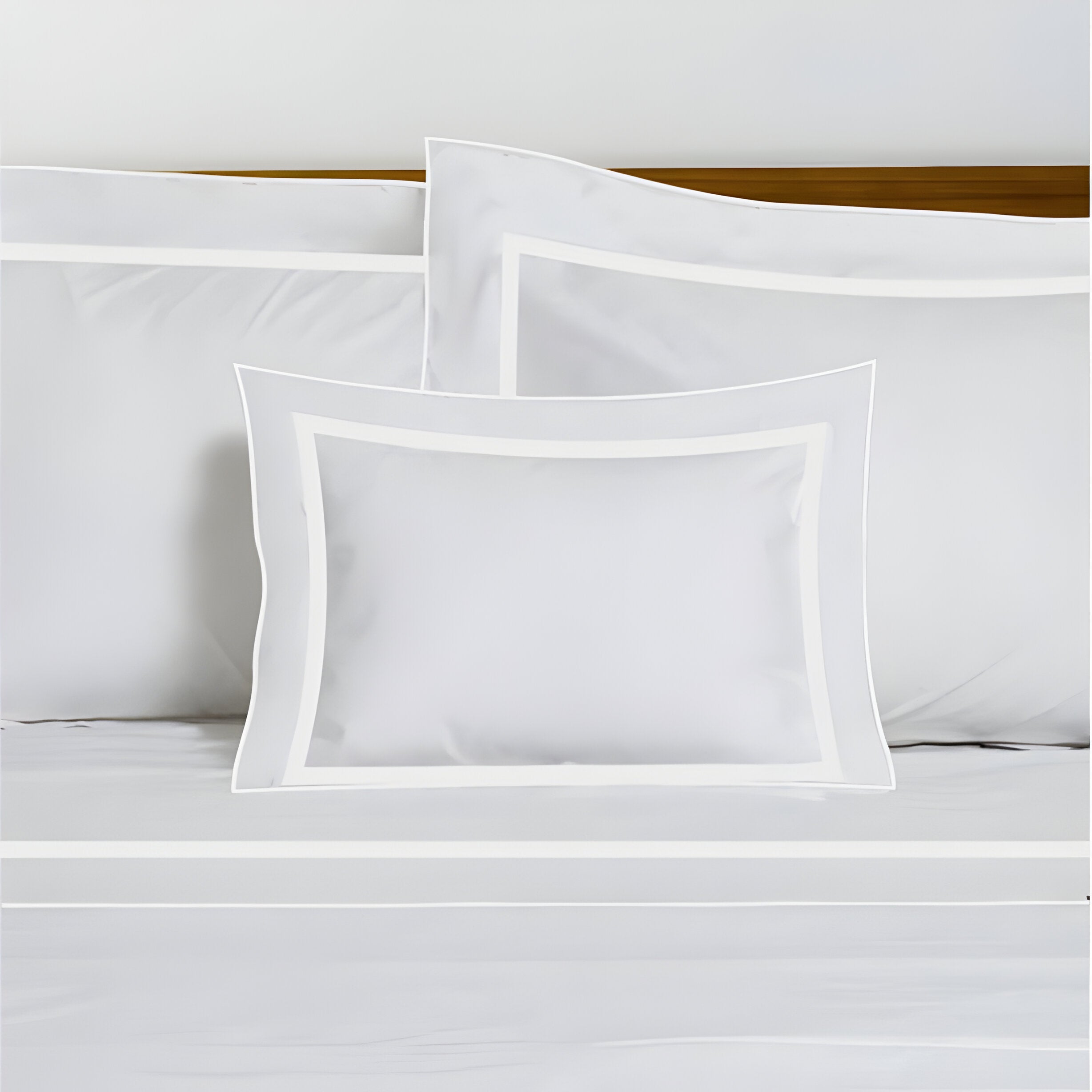 400TC Embroidery & Border Cotton Sateen Solid Duvet Cover Set