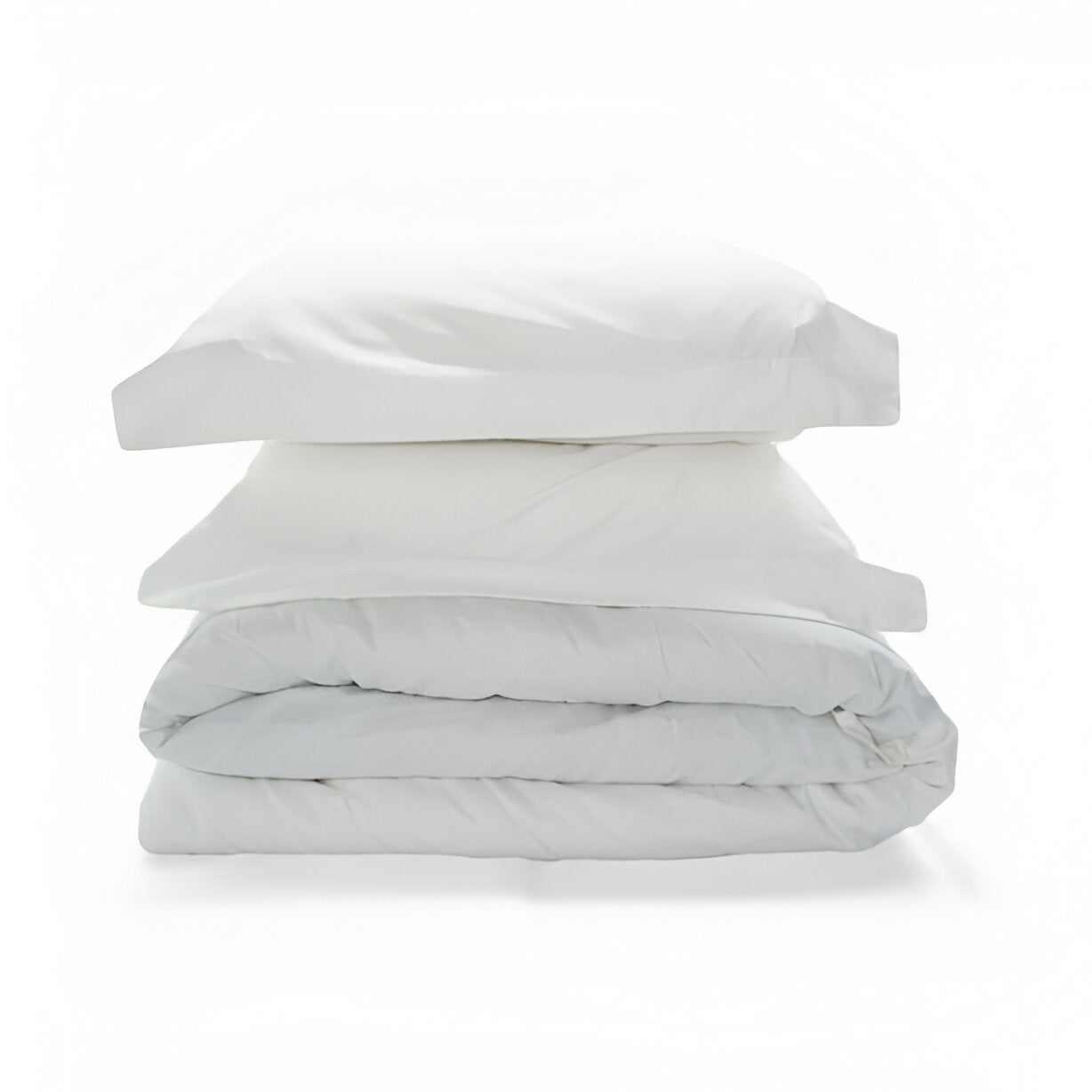 400TC Sateen Solid Cotton Round Duvet Cover Set
