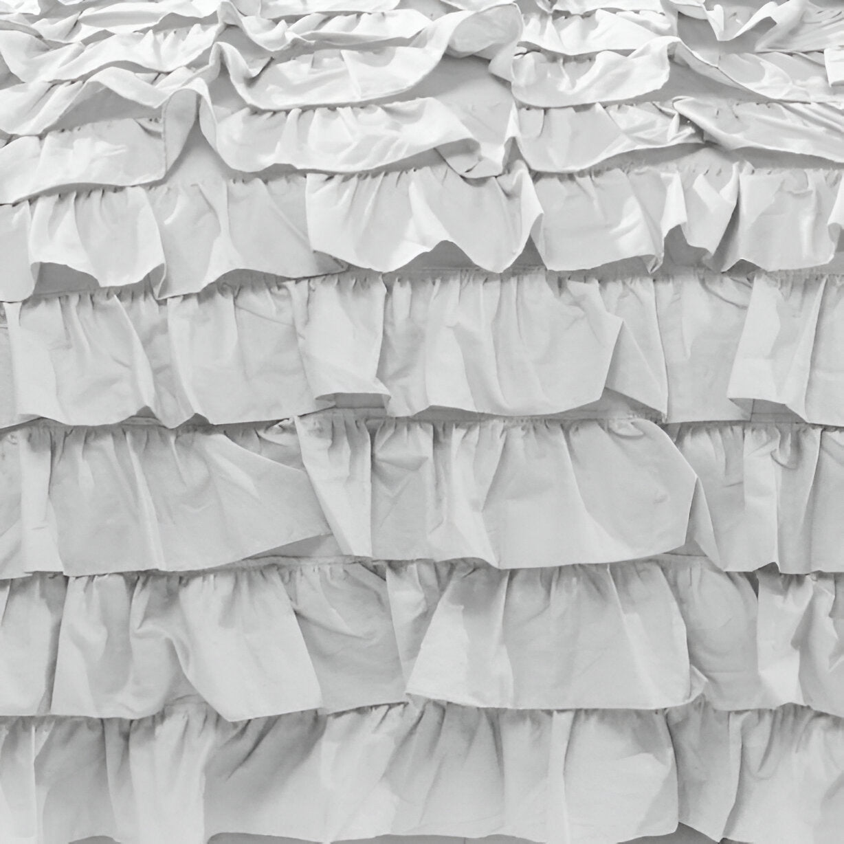 400TC Sateen Solid Cotton Waterfall Ruffle Duvet Cover Set