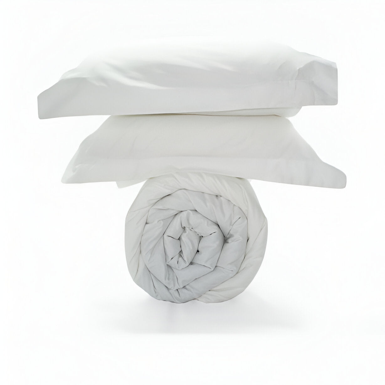 400TC Sateen Solid Cotton Round Duvet Cover Set