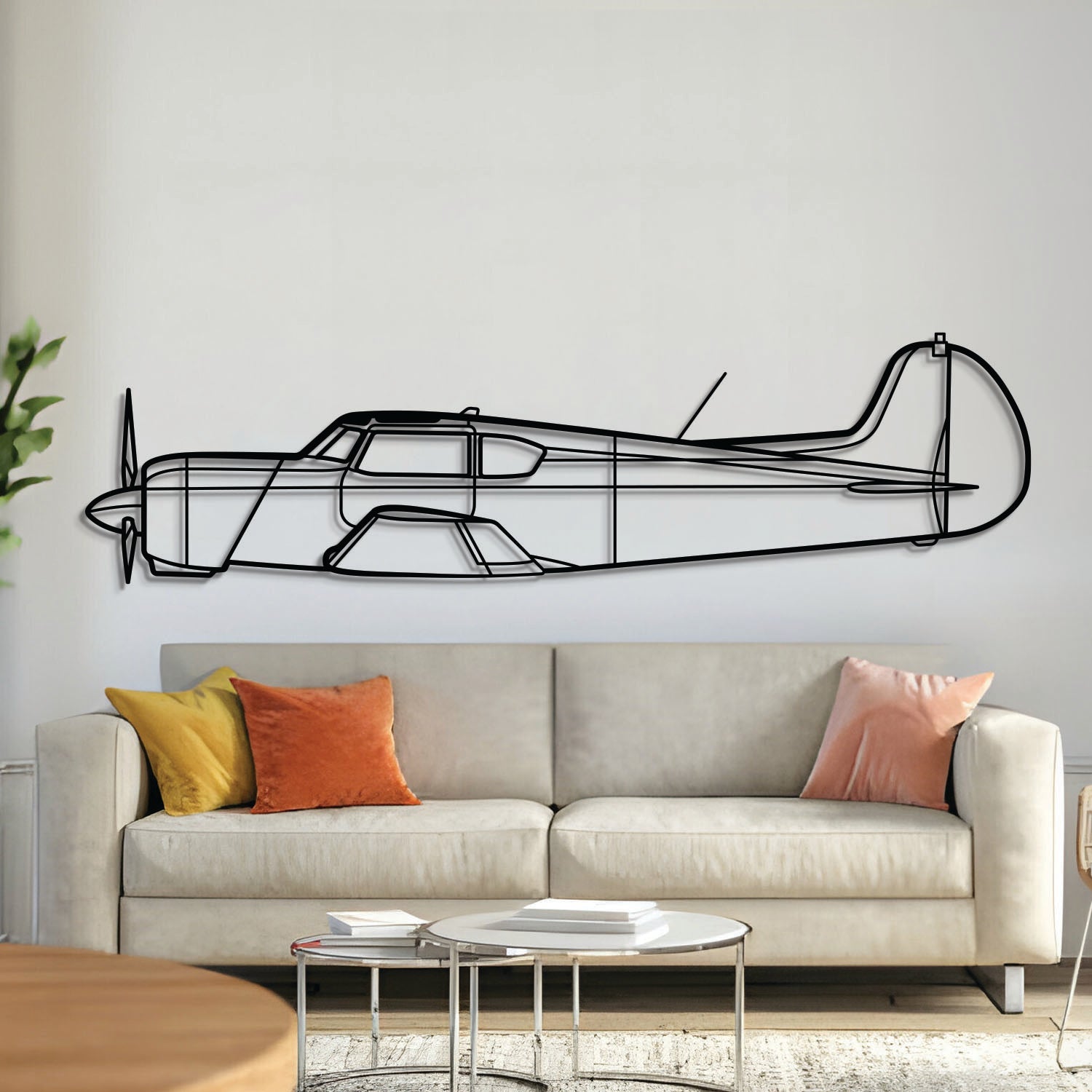 Jak-18T Metallflugzeug Wandkunst - NCP0351