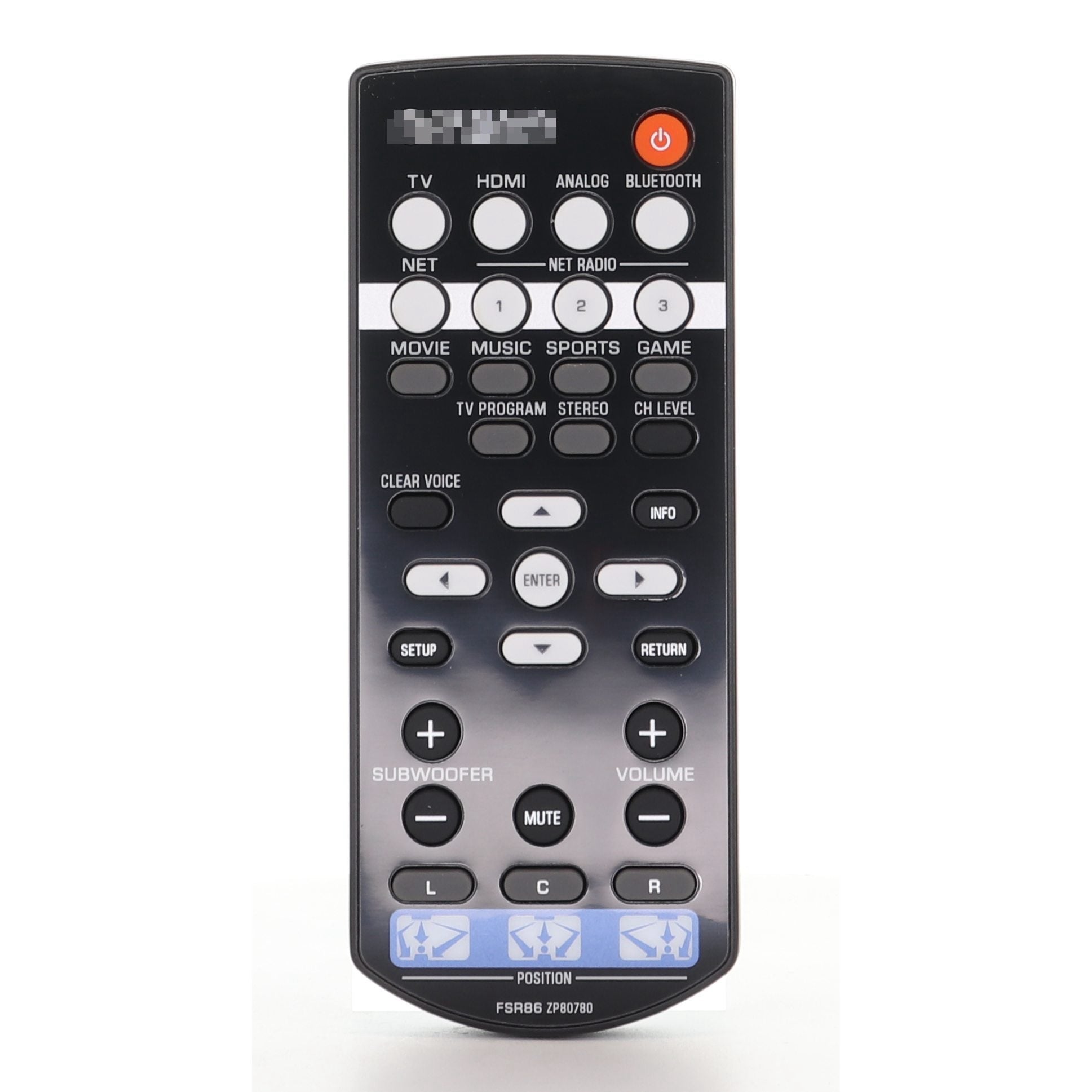Yamaha FSR86 MusicCast TV Speaker Base Audio Remote Control - ZP807800