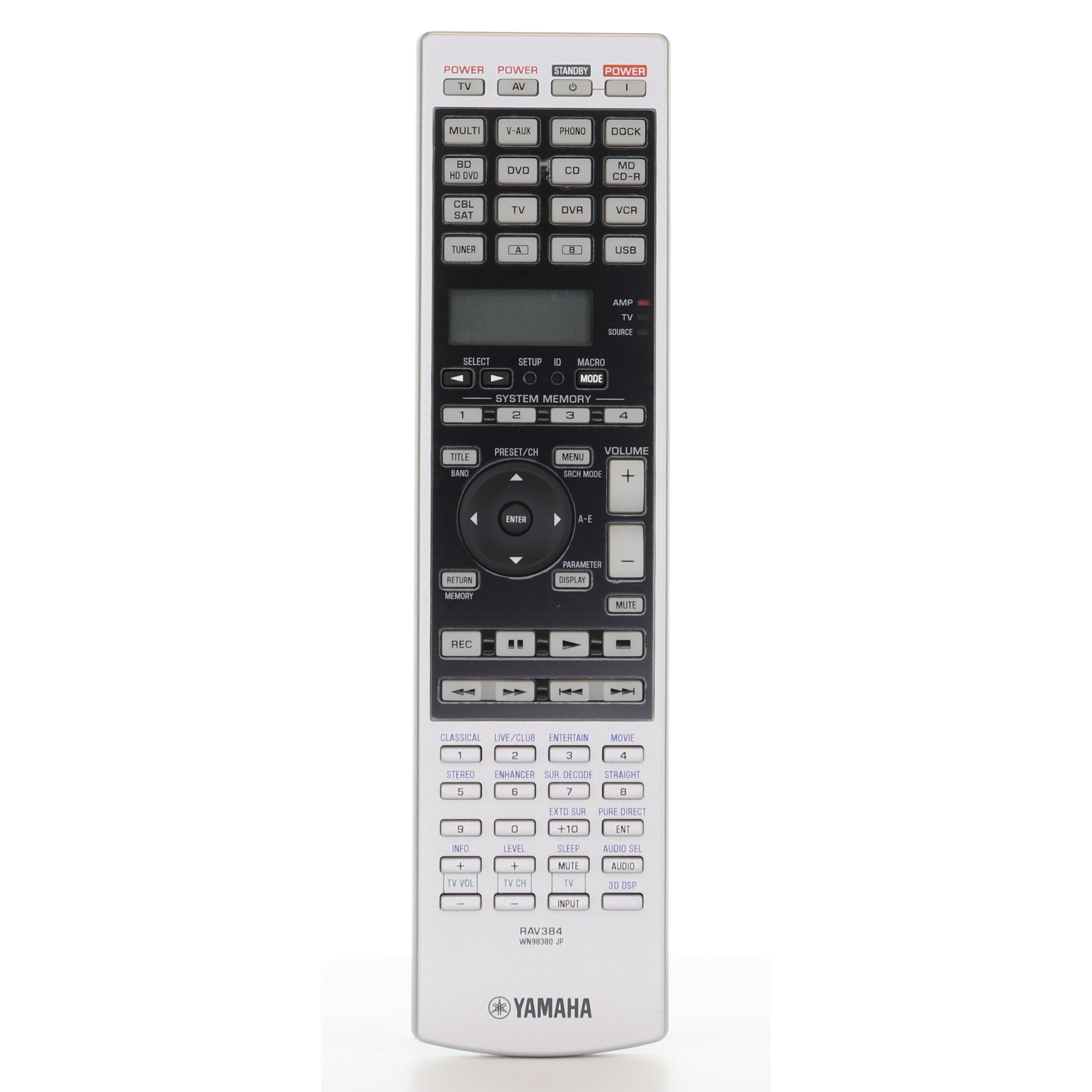 Yamaha RAV384 Receiver Remote Control