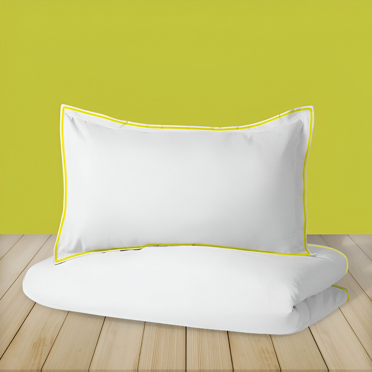 400TC Embroidery Cotton Sateen Solid Duvet Cover Set