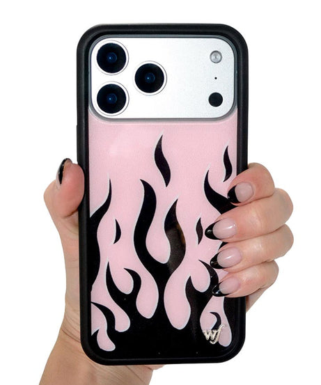 Flames | Pink & Black iPhone Case