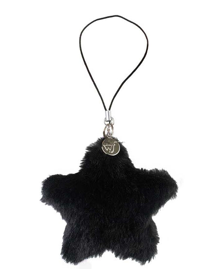 Fluffy Star Charm | Black
