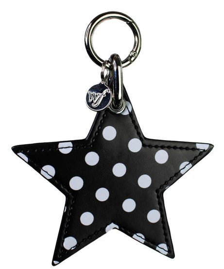Polka Dot Star Charm | Black and White
