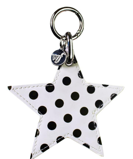 Polka Dot Star Charm | White and Black