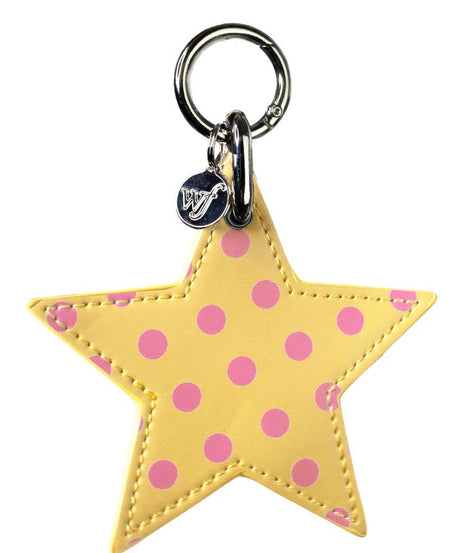 Polka Dot Star Charm | Yellow and Pink