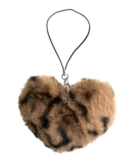 Fuzzy Heart w/ WF Charm | Leopard