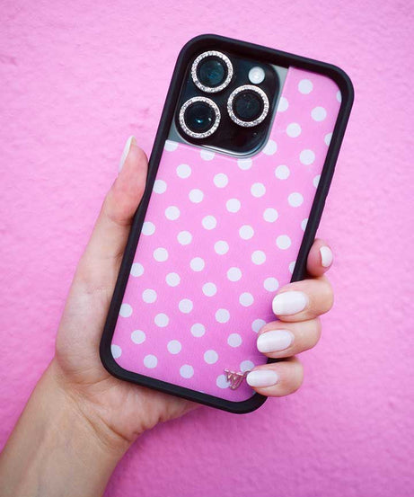 Polka Dot | Pink and White iPhone Case
