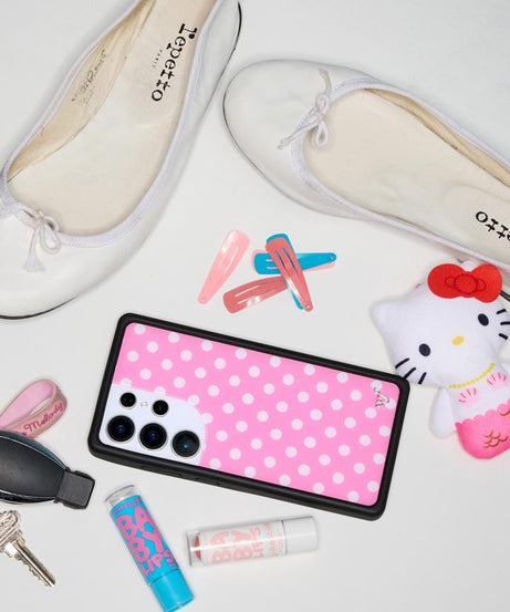 Polka Dot | Pink and White Samsung Galaxy Case