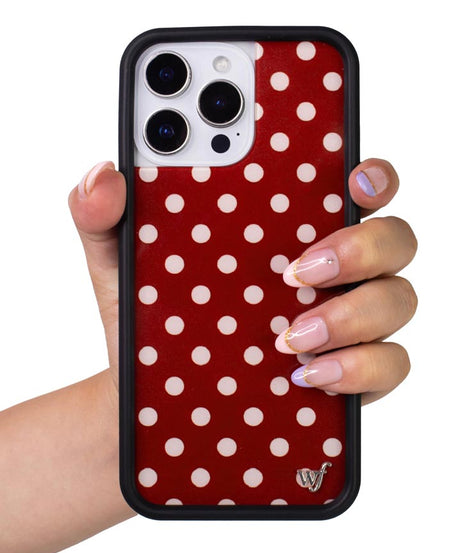 Polka Dot | Burgundy and Cream iPhone Case