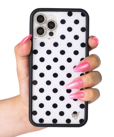 Polka Dot | White and Black iPhone Case