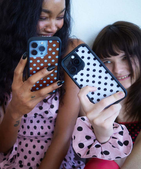 Polka Dot | White and Black Samsung Galaxy Case