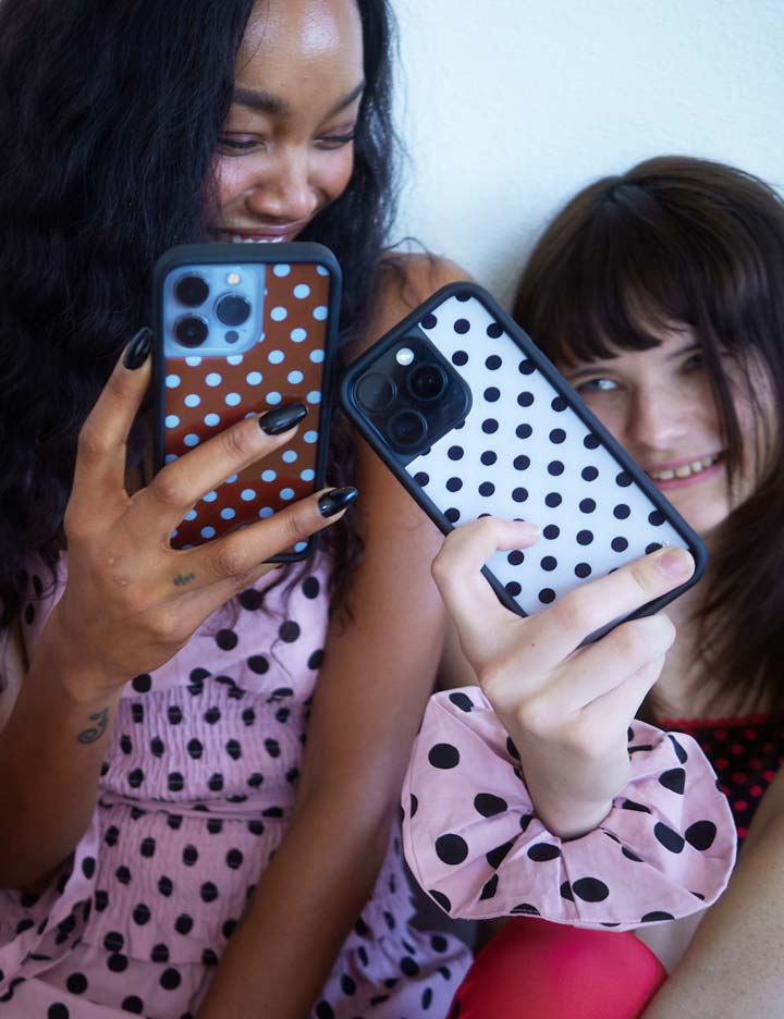 Polka Dot | White and Black Samsung Galaxy Case