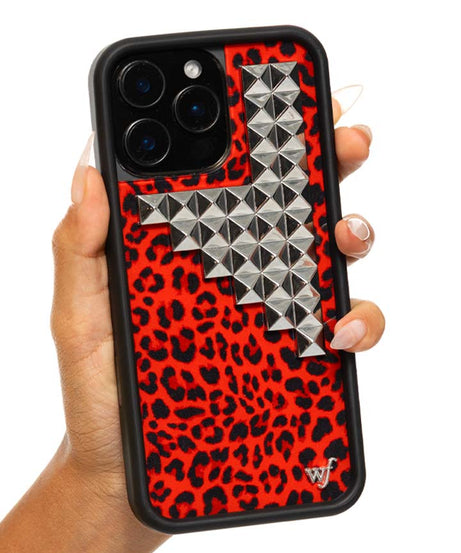 Red Meow Stud iPhone Case