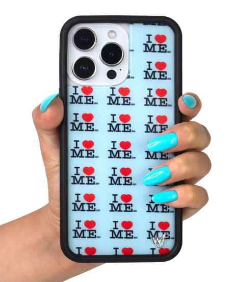 I Heart Me | Blue iPhone Case