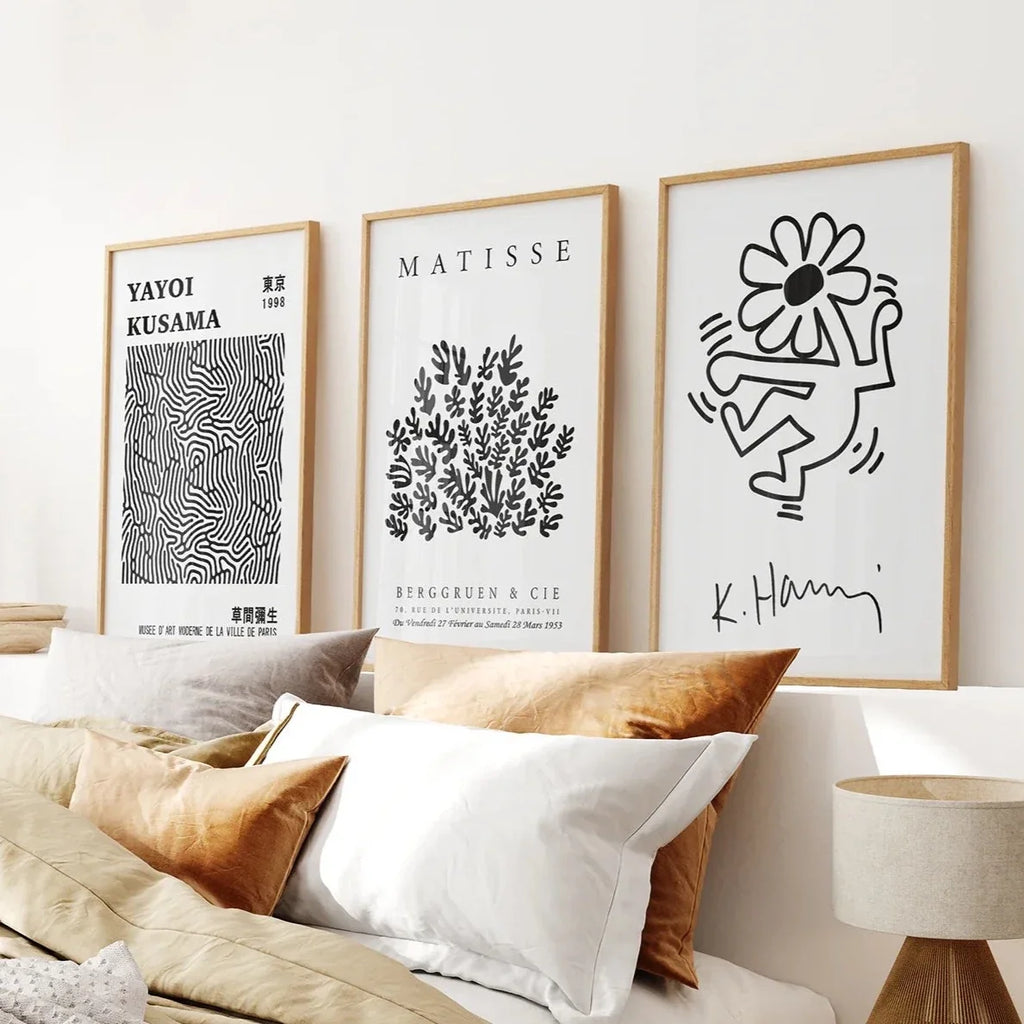 Black and White Matisse Art Set of 3 Posters