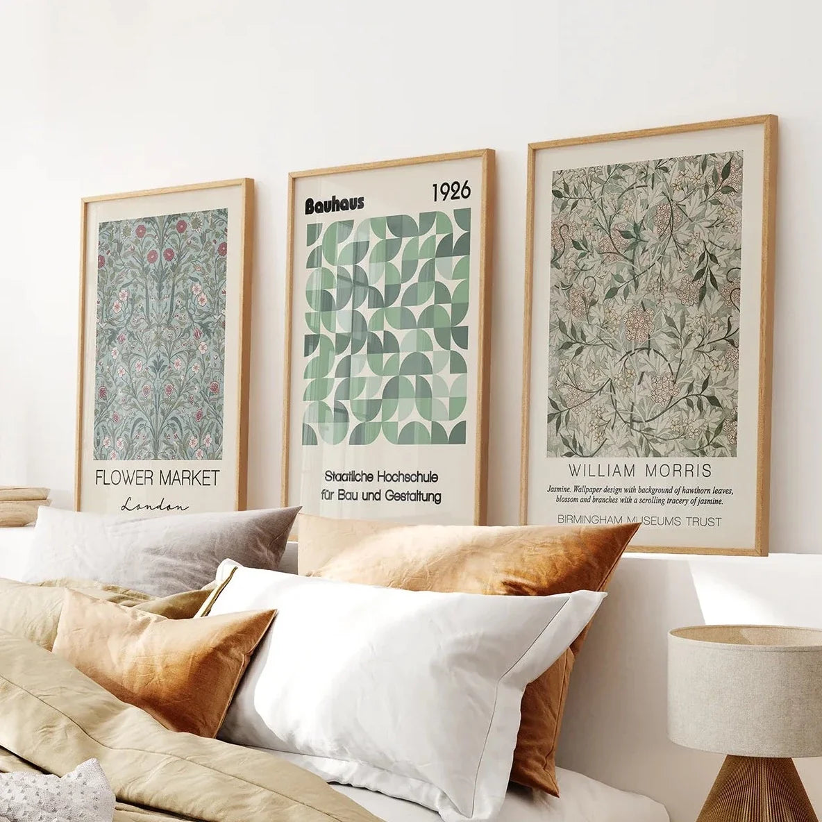 Botanical Neutral Wall Art Home Posters Set