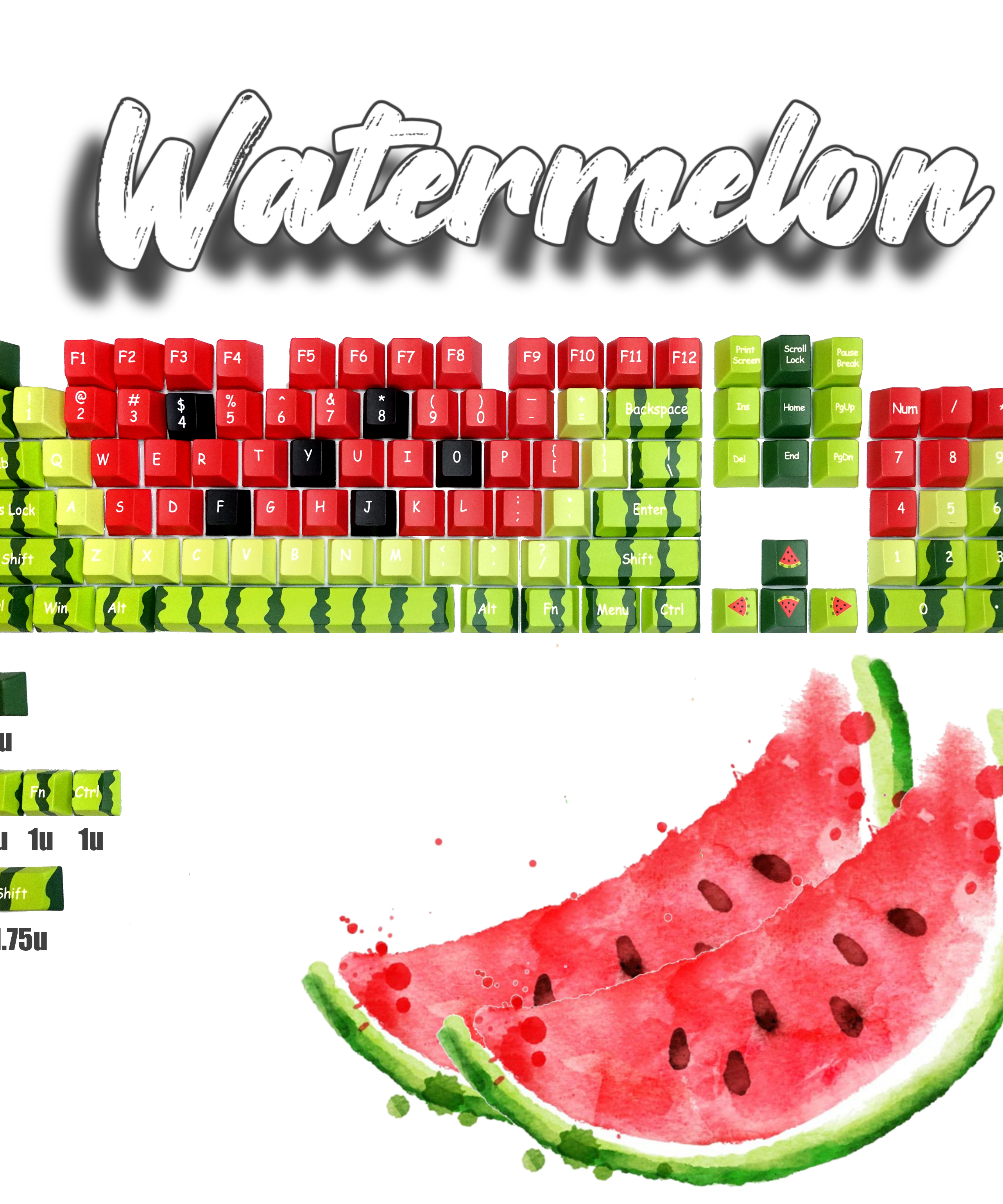 Watermelon Keycaps Set | Cute Fruits Keycap Sets Keyboard