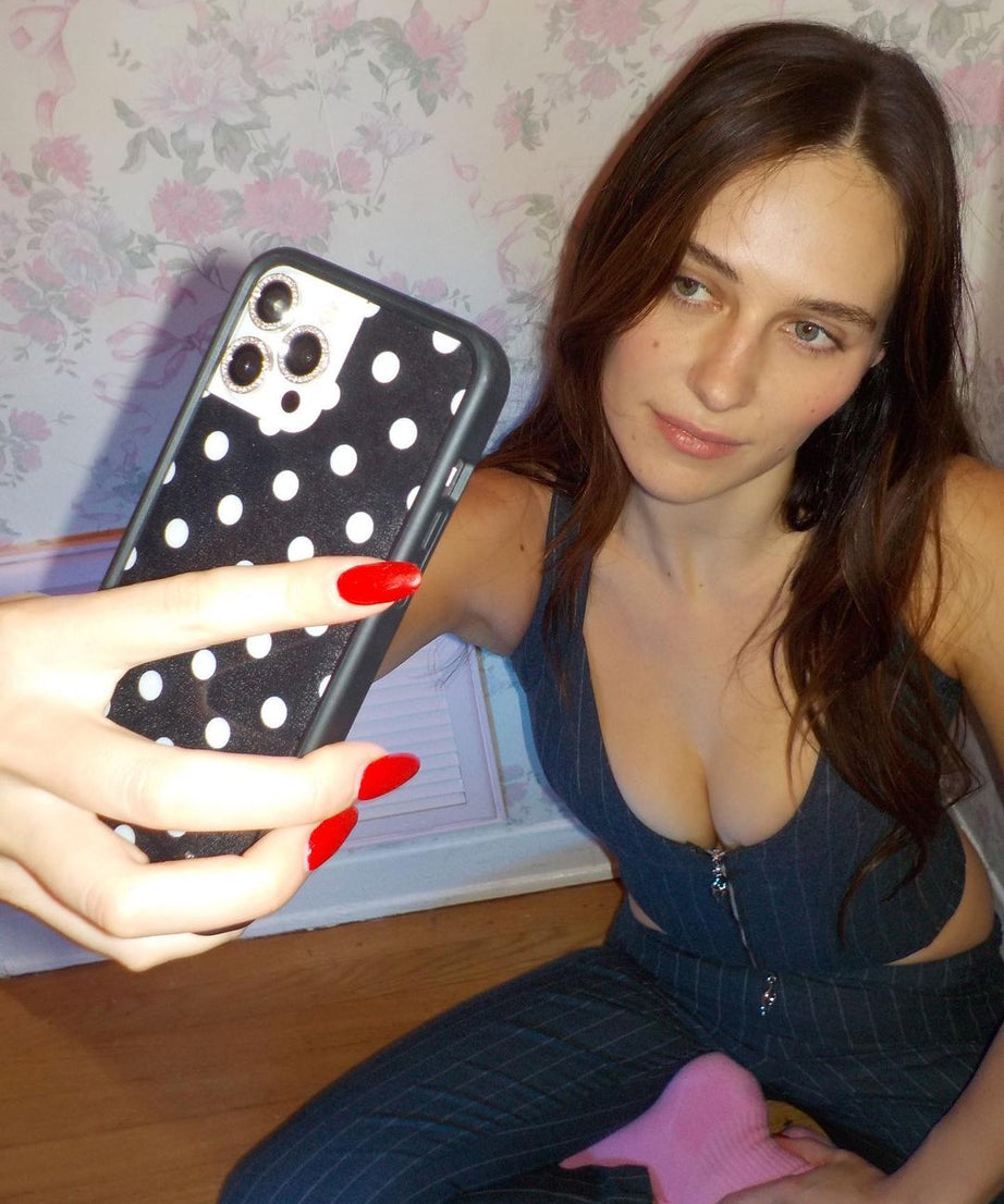 Polka Dot | Black and White iPhone Case