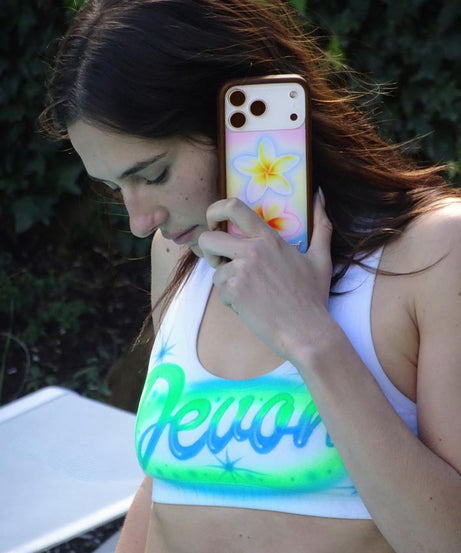 Pastel Plumeria iPhone Case