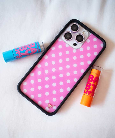 Polka Dot | Pink and White iPhone Case