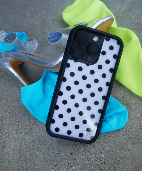 Polka Dot | White and Black iPhone Case