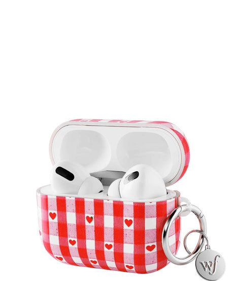 Red Gingham Hearts AirPods