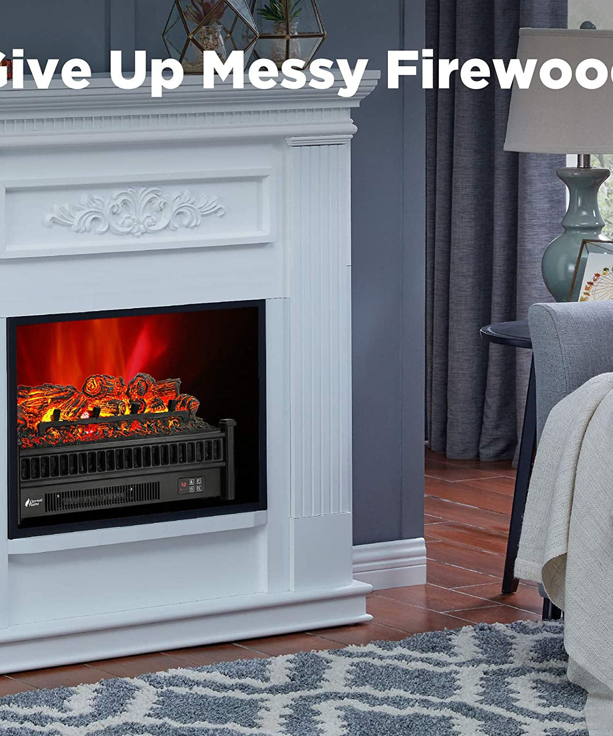 (Open Box) Eternal Flame EF23-PB Electric Fireplace Logs
