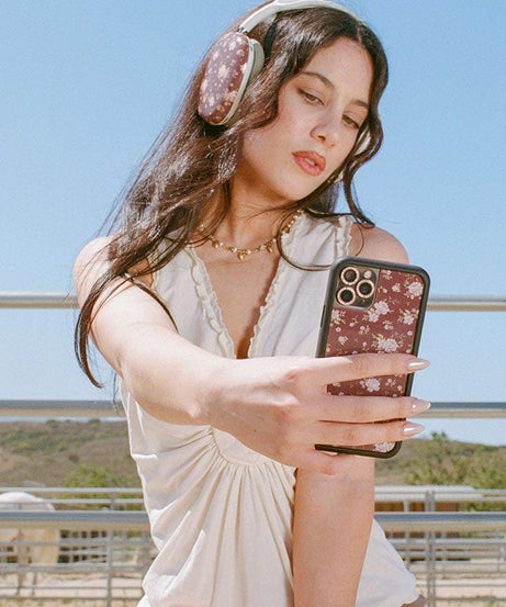 Brown Floral Airpod Max Case