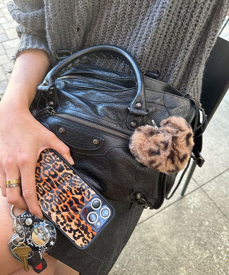 Fuzzy Heart w/ WF Charm | Leopard