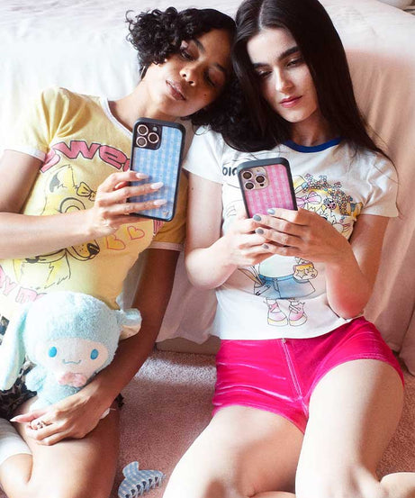 Gingham Hearts | Pink iPhone Case