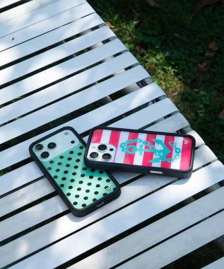 Polka Dot | Turquoise and Black iPhone Case