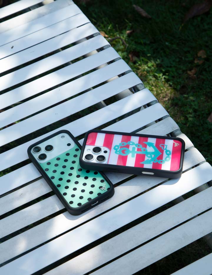 Polka Dot | Turquoise and Black iPhone Case