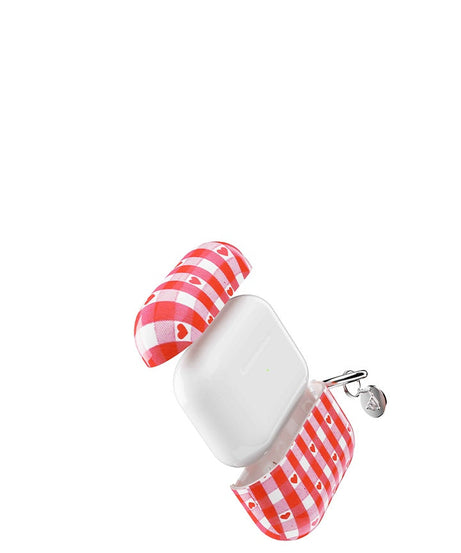 Red Gingham Hearts AirPods