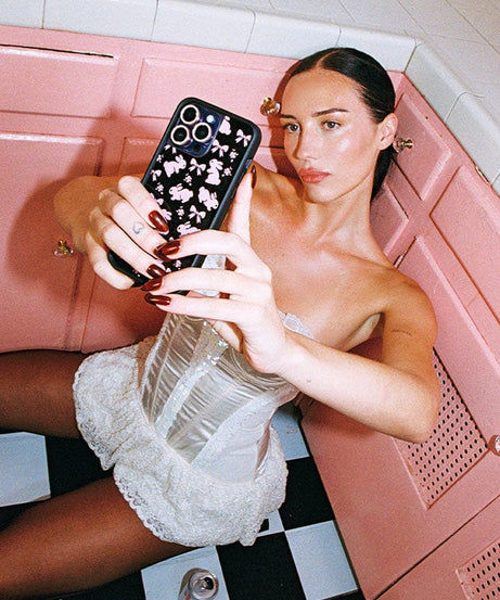Pink Bunnies iPhone Case