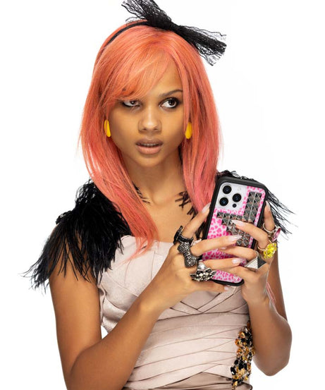 Pink Meow Stud iPhone Case