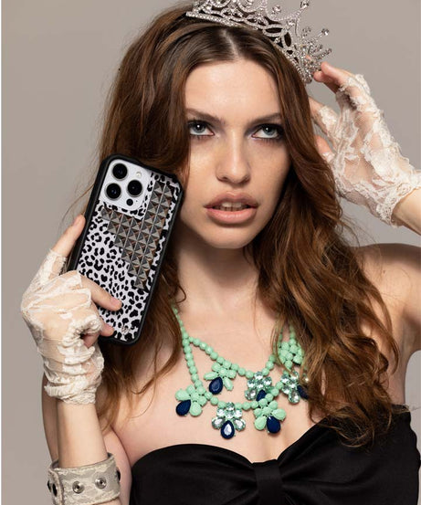 Snow Meow Stud iPhone Case