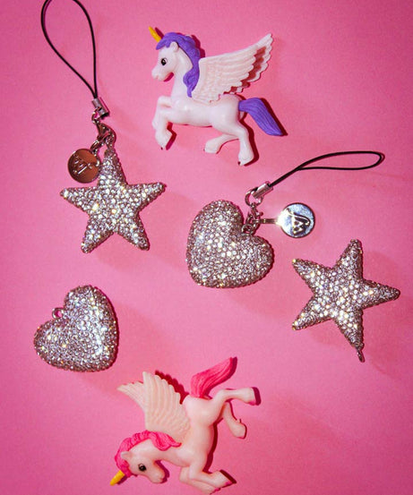 Rhinestone Star Charm | White