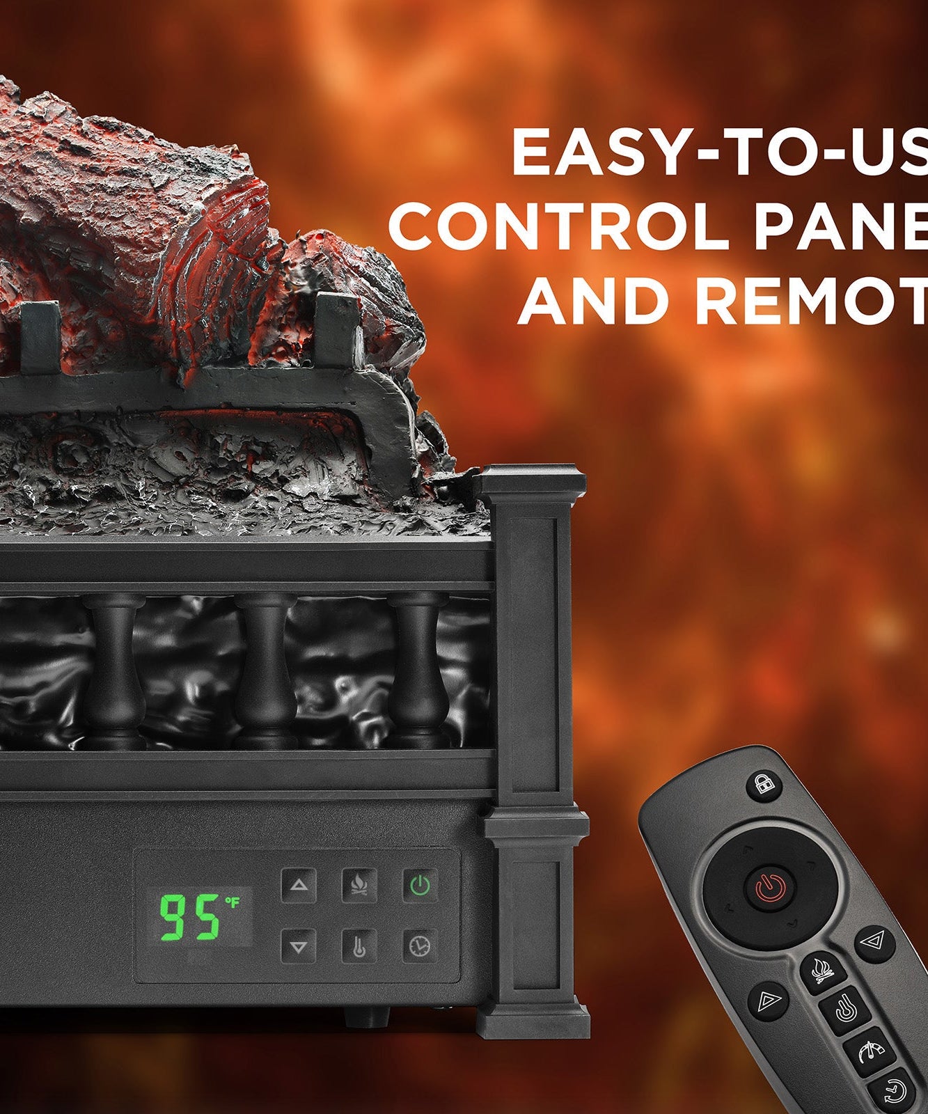 (Open Box) Eternal Flame EF26-PB Electric Fireplace Logs
