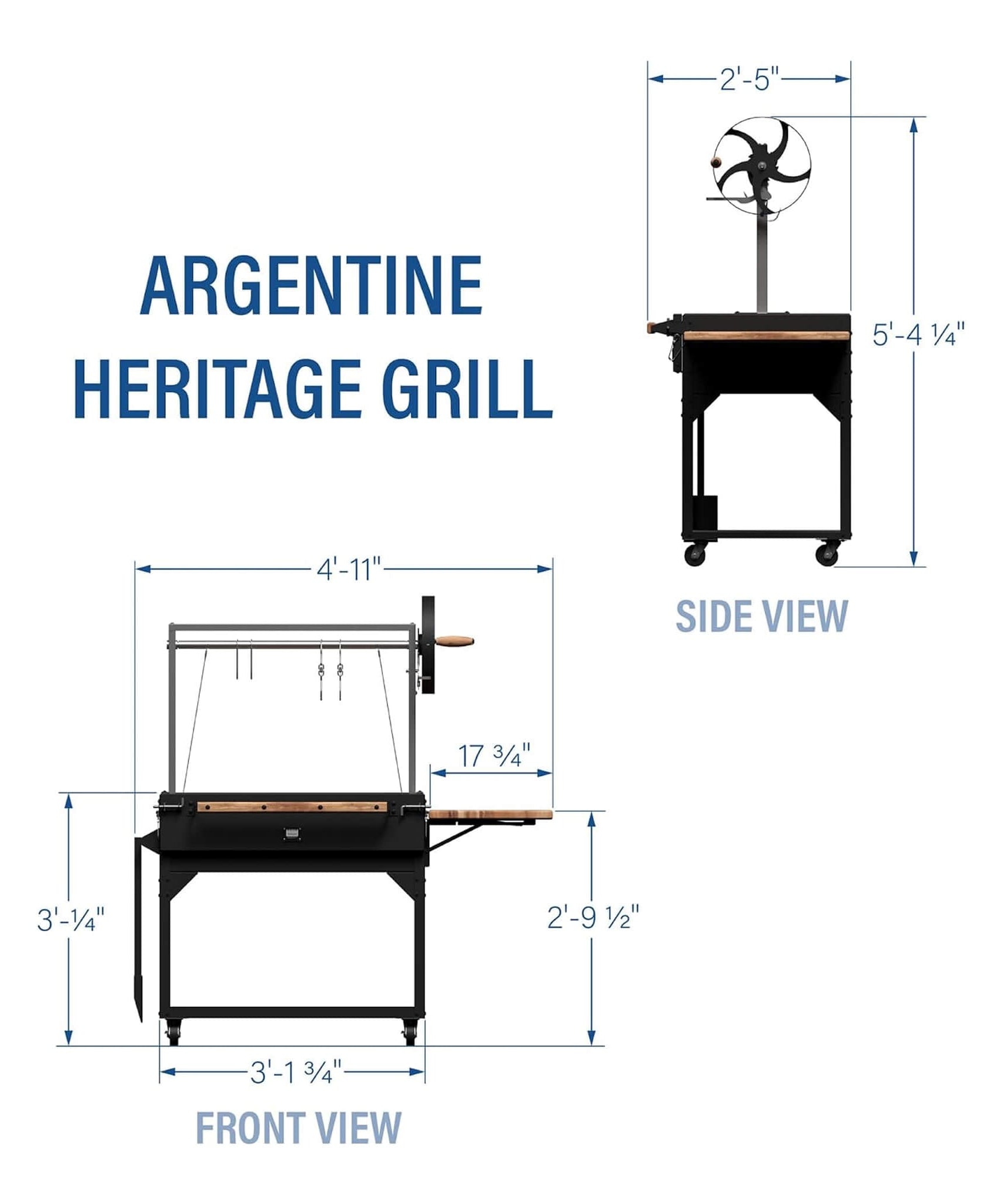 [04X02FT] Heavy-Duty Argentine Santa Maria Heritage Wood Fire And Charcoal BBQ Grill (SAK81735)