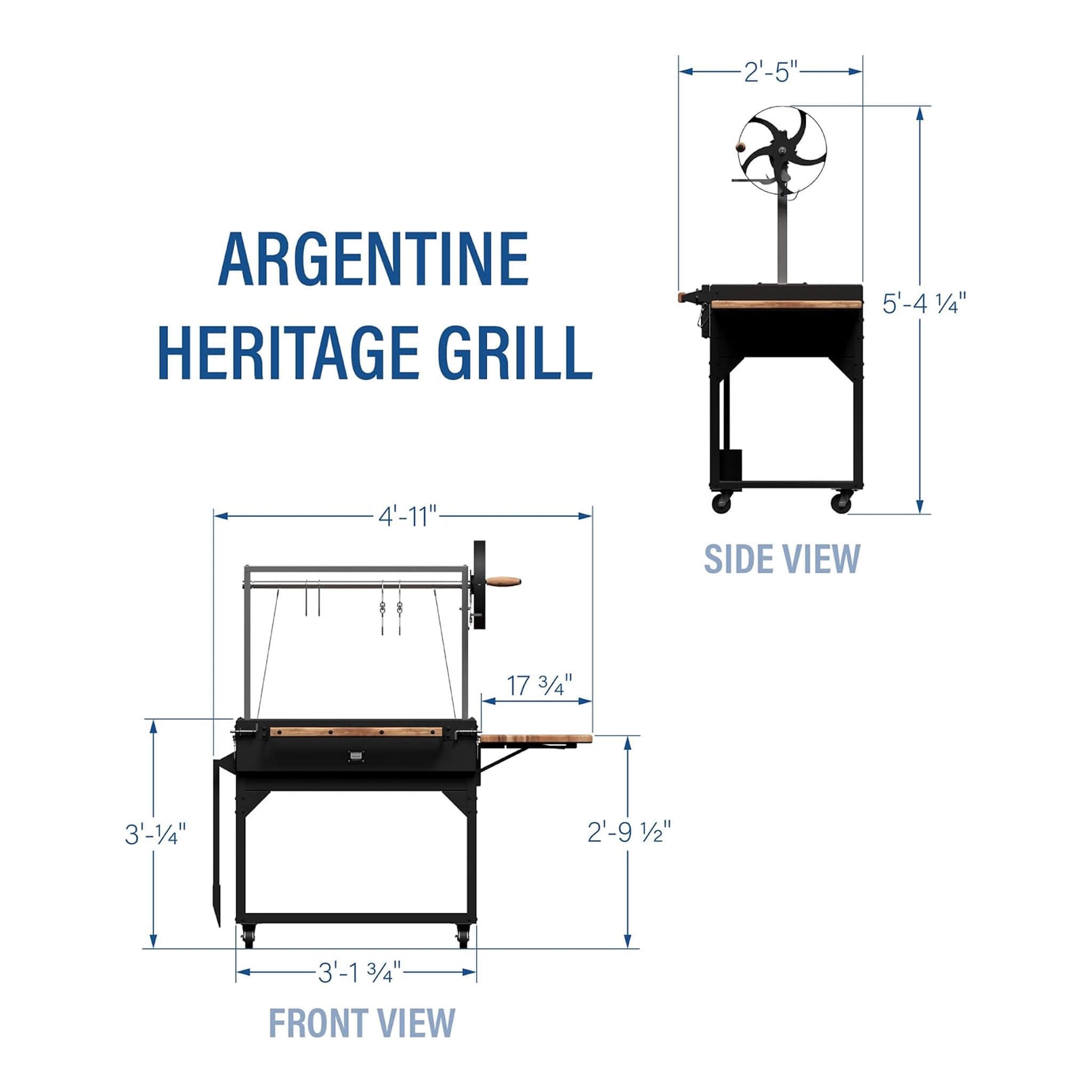 [04X02FT] Heavy-Duty Argentine Santa Maria Heritage Wood Fire And Charcoal BBQ Grill (SAK81735)