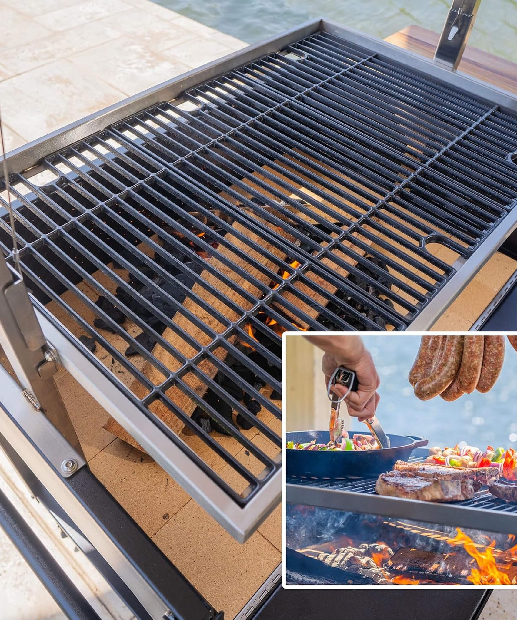 [04X02FT] Heavy-Duty Argentine Santa Maria Heritage Wood Fire And Charcoal BBQ Grill (SAK81735)