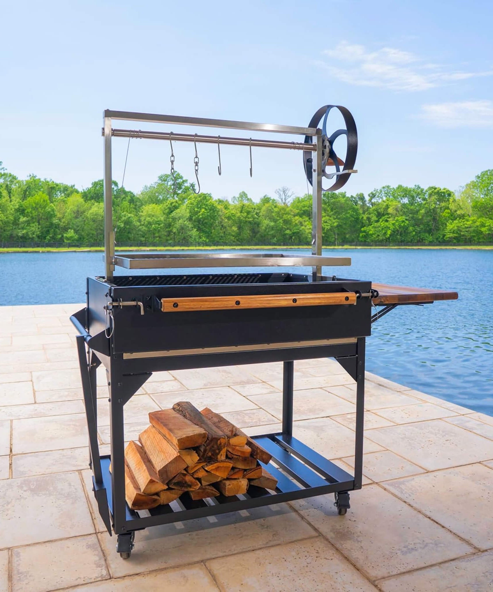 [04X02FT] Heavy-Duty Argentine Santa Maria Heritage Wood Fire And Charcoal BBQ Grill (SAK81735)
